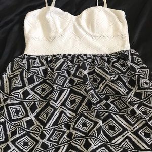 Black and white dress size xs